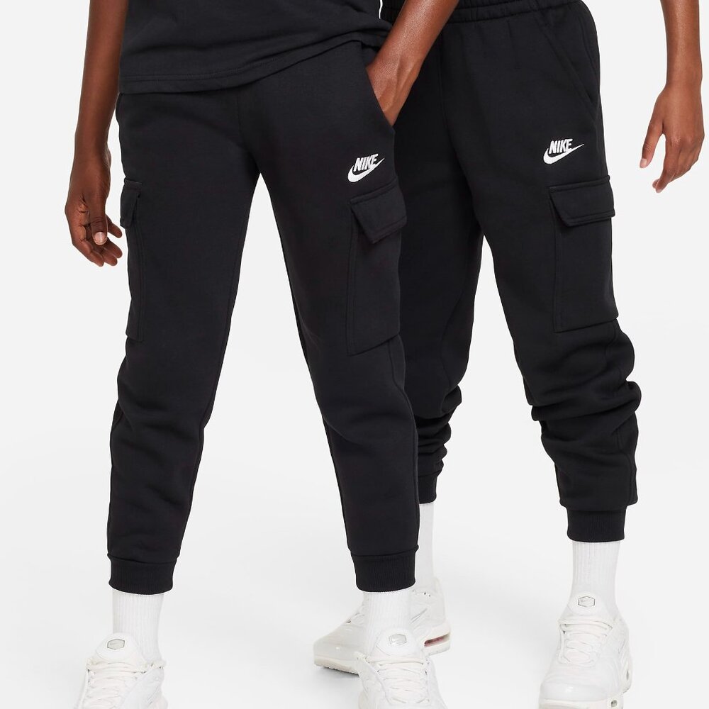 Nike Kid's Sportswear Club Fleece Cargo Pants, Black, M